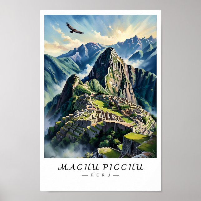Poster Machu Picchu Peru Wall Art, Inca City (Frente)