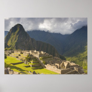 Poster Machu Picchu, ruínas antigas, patrimônio mundial U