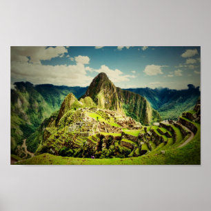 Poster Machu Picchu stylized