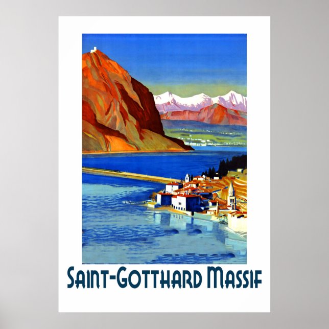 Poster Maciço de São Gotardo, França (Frente)