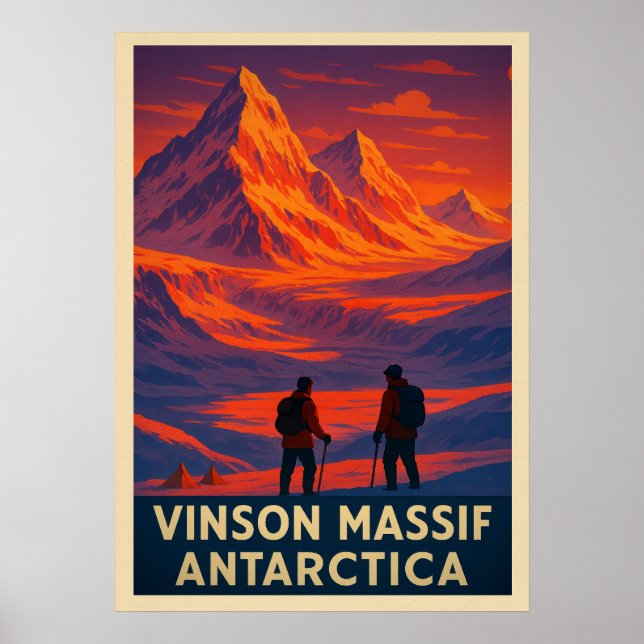 Poster Maciço Vinson Antártica V02 (Frente)