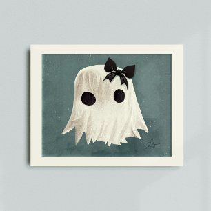 Poster Macie The Friendly Ghost ・ Crianças Arte Halloween