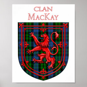 Poster MacKay Tartan - Xadrez escocesa Rampant