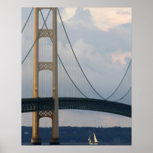Pôster Mackinac Bridge, Michigan, EUA