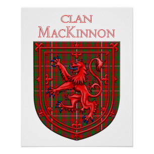 Pôster MacKinnon Tartan - Xadrez escocesa Rampant