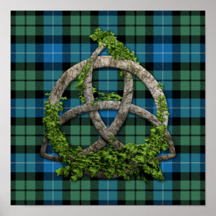 Pôster MacKirdy Tartan E Celtic Trinity Knot