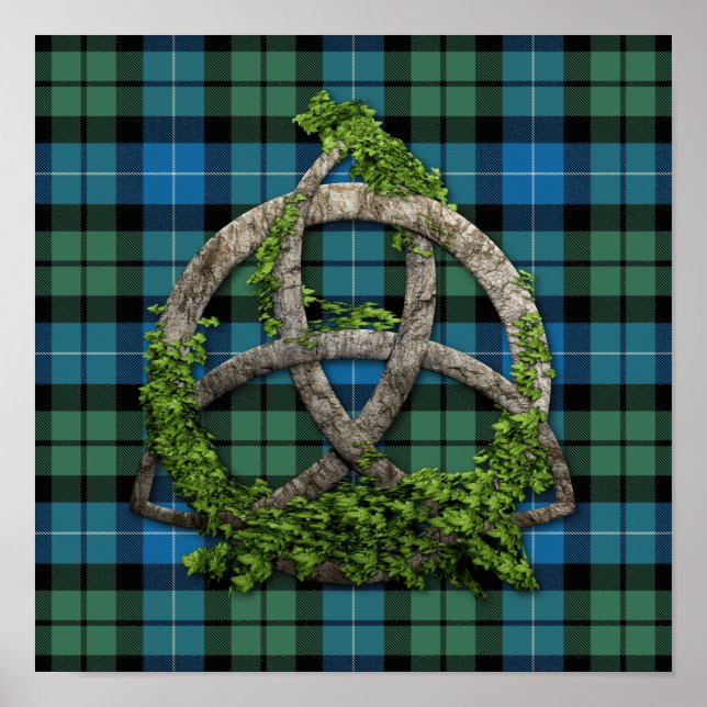 Pôster MacKirdy Tartan E Celtic Trinity Knot (Frente)