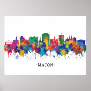 Poster Macon Georgia Skyline