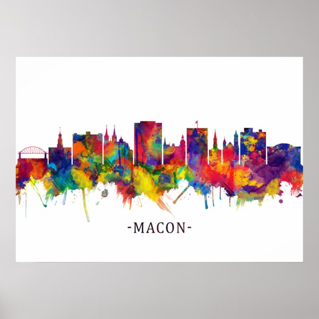 Poster Macon Georgia Skyline (Frente)