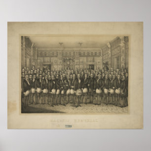 Pôster Maçonaria memorável maçónica do Freemason