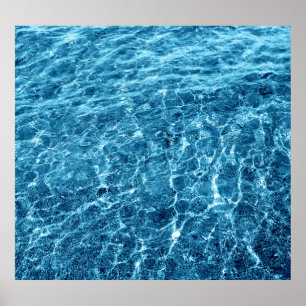 Poster Macro Bubbling Blue Sea Photo