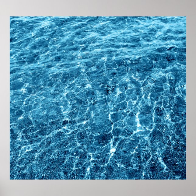 Poster Macro Bubbling Blue Sea Photo (Frente)