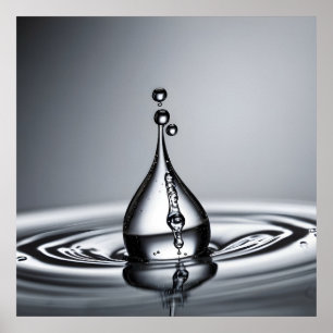 Poster Macro de gota de água