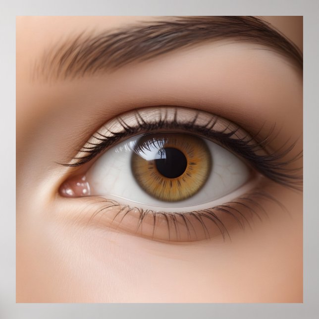 Poster Macro de olho feminino (Frente)