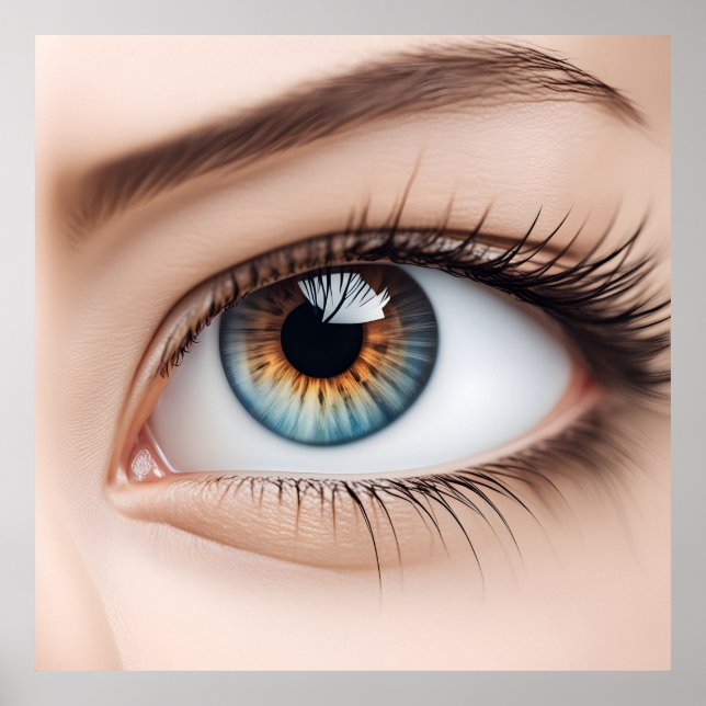 Poster Macro de olho feminino (Frente)