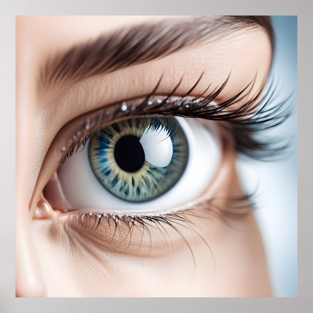 Poster Macro de olho feminino (Frente)
