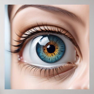Poster Macro de olho feminino