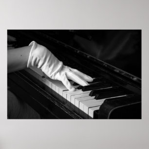 Poster Macro-escudo Piano, Tocando luvas