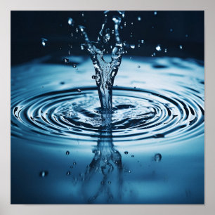 Poster Macro Fotografia da gota d'água