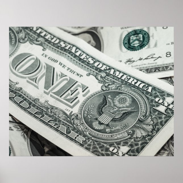 Pôster Macro Money Bill Money Fechado (Frente)