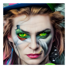 Pôster Mad Hatter AI gerou arte