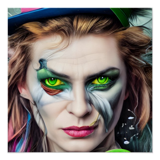 Pôster Mad Hatter AI gerou arte (Frente)