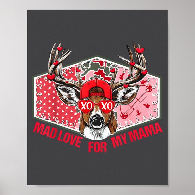 Poster Mad Retro Love For My Mama Deer Hunting Boys Valen (Frente)
