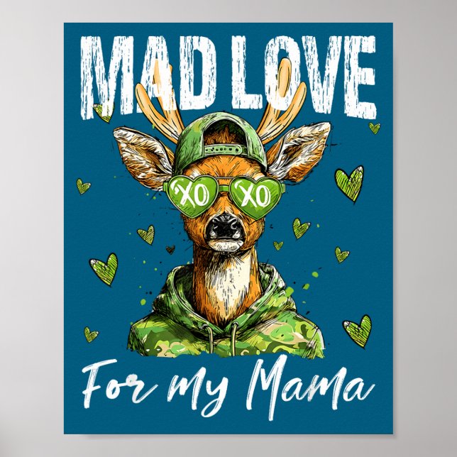 Poster Mad Retro Love For My Mama Deer Hunting Boys Valen (Frente)
