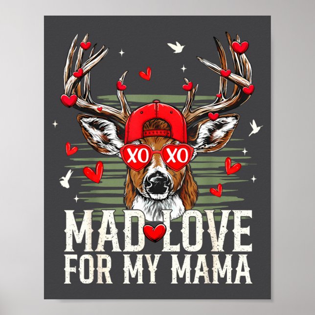Poster Mad Retro Love For My Mama Deer Hunting Happy Vale (Frente)