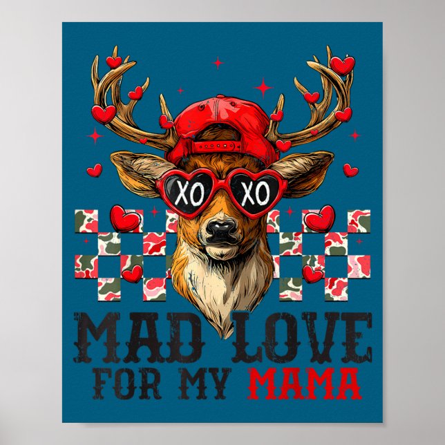 Poster Mad Retro Love For My Mama Deer Hunting Happy Vale (Frente)