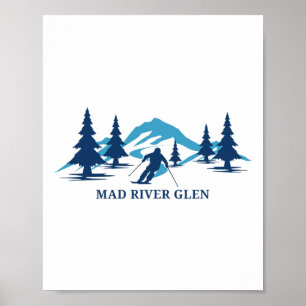Poster Mad River Glen Vermont Skiing Snowboard Em