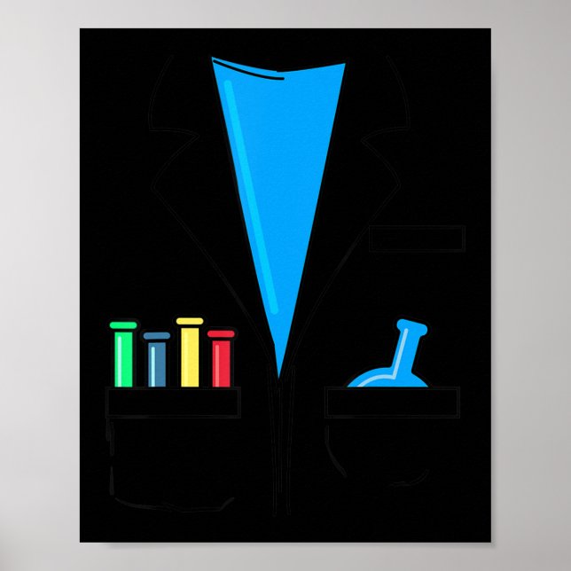 Poster Mad Scientist Figurume Nerd Química Divertimento C (Frente)