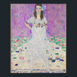 Poster Mada Primavesi por Gustav Klimt Girl em roxo<br><div class="desc">Famoso retrato Mada Primavesi de Gustav Klimt. Esta pintura apresenta uma morena em um bonito vestido branco com flores em frente a um fundo roxo. Adoráveis cores nesta trabalho de arte de uma mulher.</div>