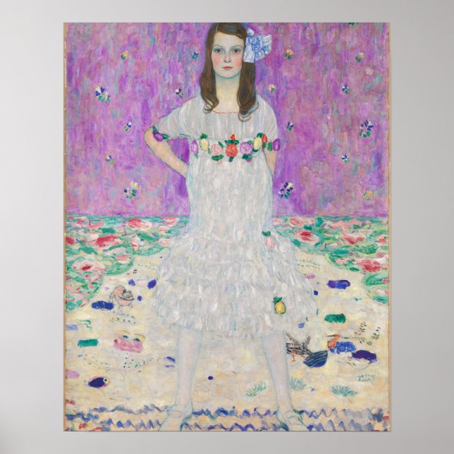 Poster Mada Primavesi por Gustav Klimt Girl em roxo (Frente)
