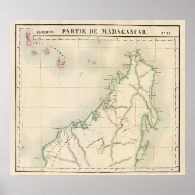 Pôster Madagáscar África 55 (Frente)