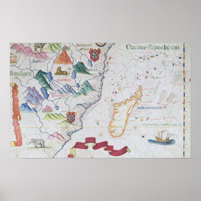 Poster Madagáscar e costa leste-africana (Frente)