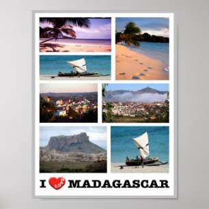 Poster Madagascar - I Love -