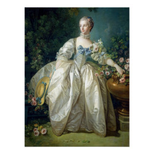 Pôster Madame Bergeret 1766 por Francois Boucher pintura 