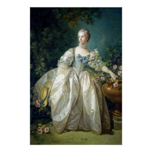 Pôster Madame Bergeret 1766, por Francois Boucher - tinta
