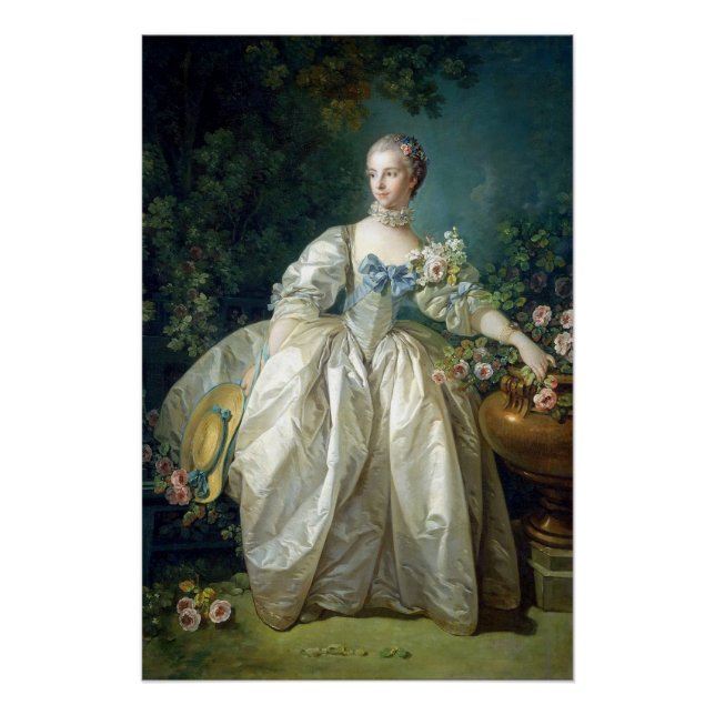 Pôster Madame Bergeret 1766, por Francois Boucher - tinta (Frente)