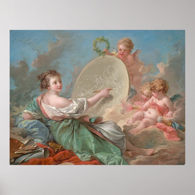 Poster Madame Bergeret - François Boucher Fine Art (Frente)