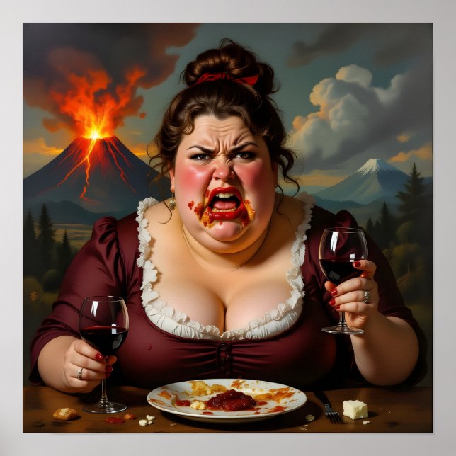 Poster “Madame Bolo de Lava” - Ela Explode a Qualquer Mom (Frente)
