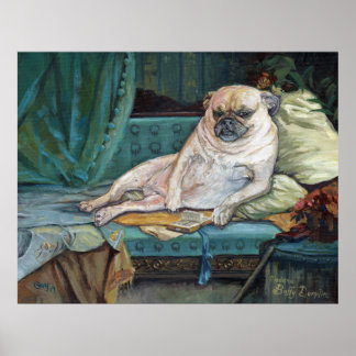 Poster Madame Buffy Dumplin no Retrato de Pet Boudoir