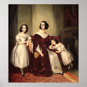 Poster Madame de Nonjon and her Two Daughters, 1839