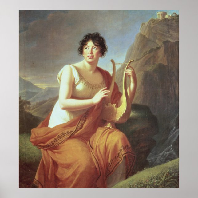 Pôster Madame de Stael como Corinne, 1809 (Frente)