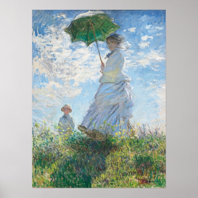Poster Madame e seu filho por Claude Monet (Frente)
