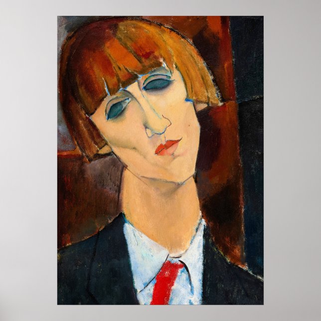 Poster Madame Kisling, 1917, por Amedeo Modigliani (Frente)