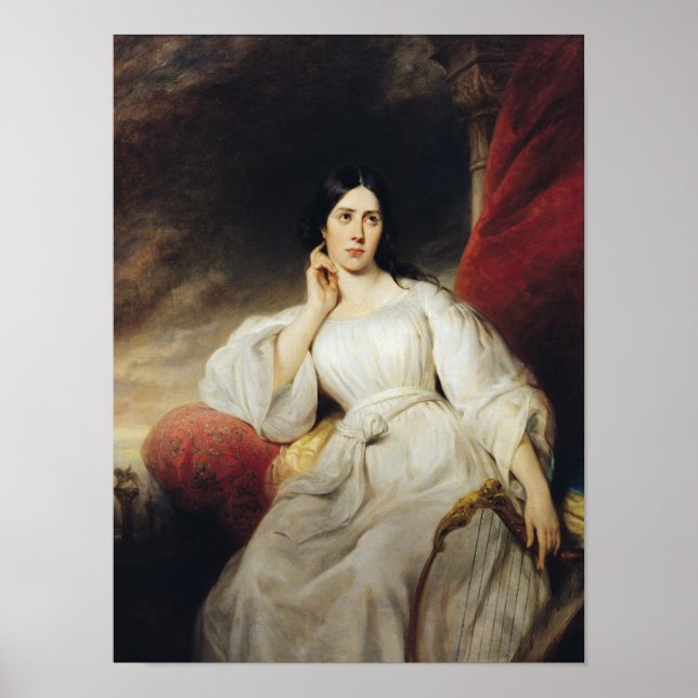 Poster Madame Malibran no Papel de Desdemona, 1830 (Frente)