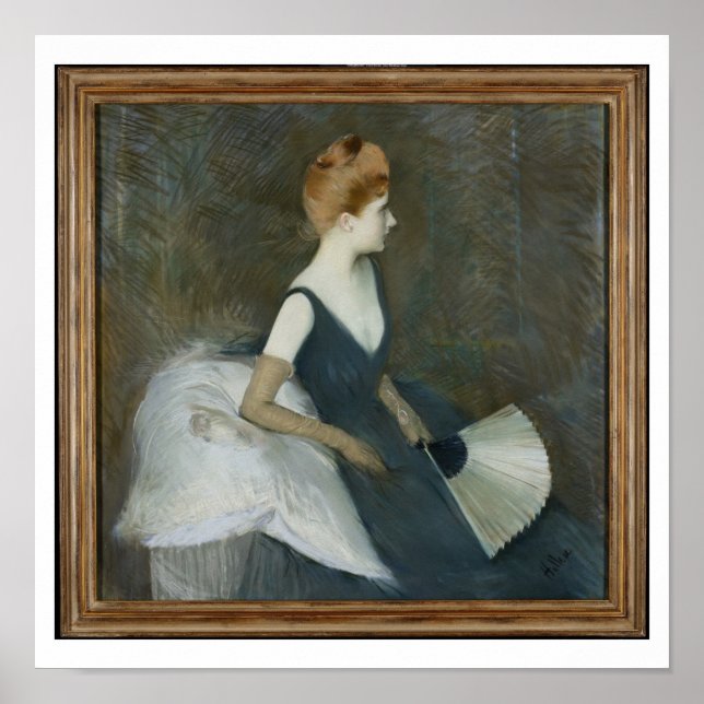 Poster Madame Marthe Letellier Sentada num Sofá (Frente)