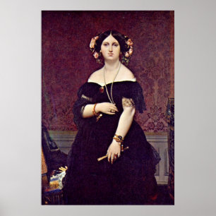 Pôster Madame Moitessier por Jean Auguste Dominique Ingre